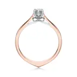 Pierścionek z diamentem różowe złoto